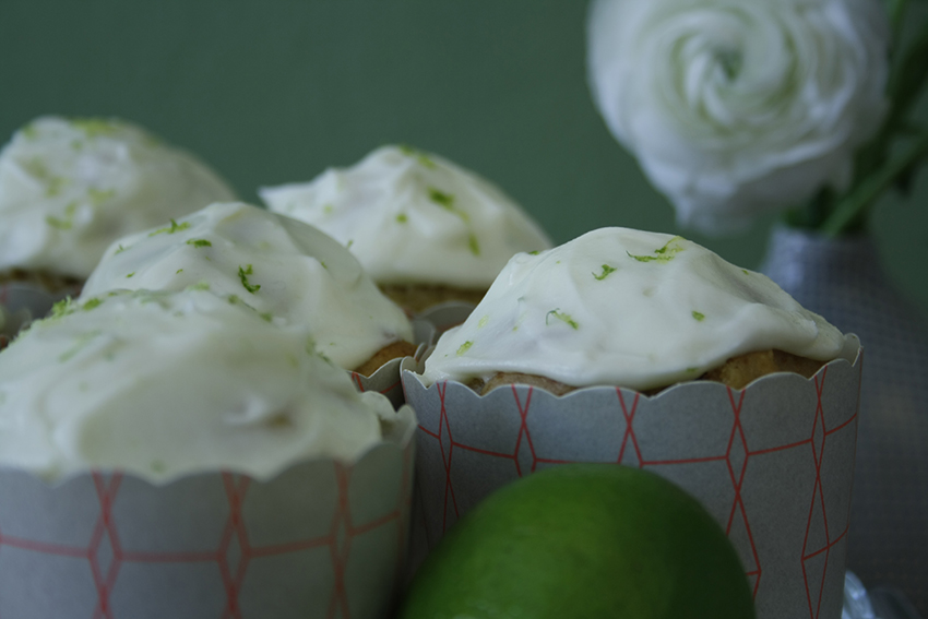 Vorgeschmack auf den Frühling… Limetten-Joghurt-Cupcakes